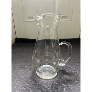 VTG Princess House Clear Glass Handblown Hand Cut Beverage Pitcher 12” LRGServer
